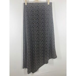 Zara Woman Basic Metallic Sequin Asymmetrical Handkerchief Hem Midi Small Blue